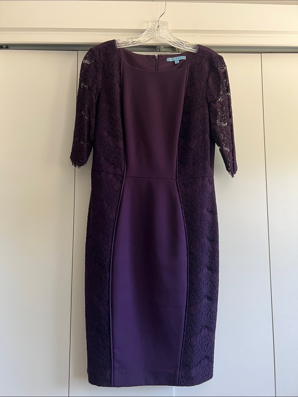 ANTONIO MELANI Dark Purple Long Sleeve Dress